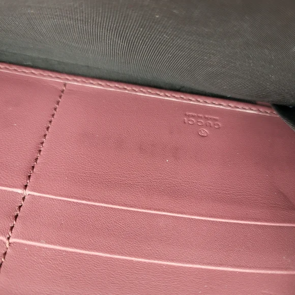 GUCCI GG Supreme Blooms Round Zip Long Wallet Floral Print Pink Canvas Leather.. - Picture 5 of 14